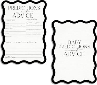 Babyshower Spel: Advies- en Voorspellingskaarten voor Nieuwe Ouders (25 Stuks)