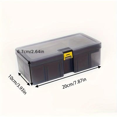 Boîte de rangement transparente pour leurres de pêche, 1 pièce, boîte en plastique à Double couche pour accessoires de pêche, équipement de pêche Durable 1pc gray