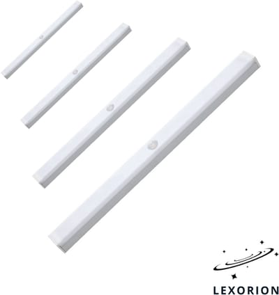 Lexorion SmartSense - LED Wandlampen Set - 4 Stuks (100mm + 210mm + 300mm + 500mm) - Bewegingssensor - Oplaadbaar via USB - Warm Licht - Draadloos - Nachtlamp voor Binnengebruik