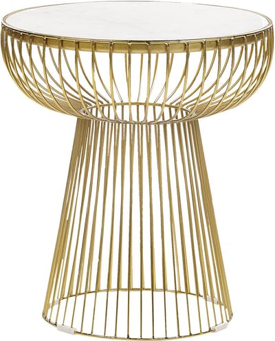 CHEYNES - Bijzettafel - Wit - Marmer