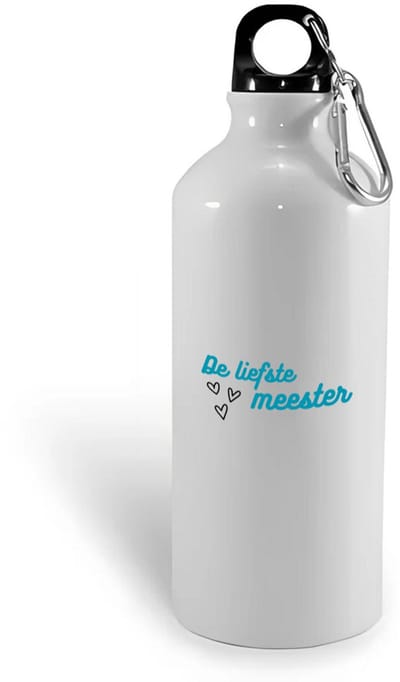Hacebo® - de liefste meester waterfles - Meester - voor de liefste meester - meester - verjaardagscadeau - verjaardag - cadeau - afscheidscadeau - geschenk - leuke cadeau - kado - gift - meesterdag - water fles - 400ML