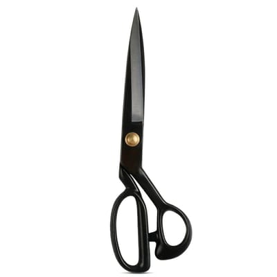 Zwart stof schaar unisex roestvrij staal kleermakers schaar ergonomische handgreep grote knipschaar voor stof naaien kleding knippen professionele naaischaar met scherpe bladen