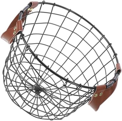Metalen mand - Opbergbak - Brandhout opslag - Met handvatten - 28 x 20 x 20 cm - Zwart