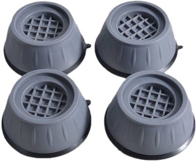4-delige anti-vibratiepads voor wasmachine en droger — Schokabsorberend & geluidsreducerend (8 x 3,5 cm)