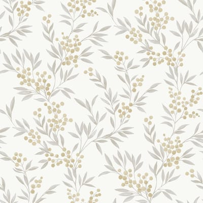 Boråstapeter Vliesbehang 4713 - Woodland - Botanisch Beige - 53cm x 10.05m