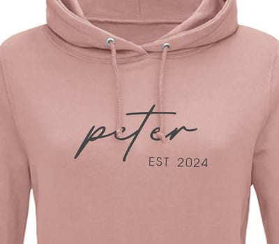 Hoodie heren met capuchon - Sweater heren capuchon - Peter cadeau - Cadeau peter - Cadeau voor peter - Peter est 2024 - Zalmroze S
