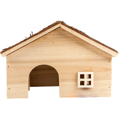 Duvoplus - Hok - Knaagdier - Knaagdieren Houten Villa 22x18x15cm - 1st