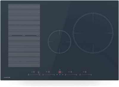 Klarstein Delicatessa 77 Flex Inductiekookplaat – 4-zones inbouwkookplaat, 7.500 W, Flexizone, Thermoboost, Kinderslot, Timer, Glaskeramiek antraciet, 77 cm design