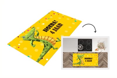 Keukenloper - Loper keuken - Verjaardag - Kind Jaar - Dinosaurus - 120x60 cm - Keukenloper vinyl