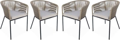 sweeek - Tuinstoelen, santos, set van 4