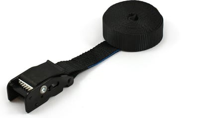 Spanband (sjorband) - 500kg - 25mm - 1-delig met klemgesp - Zwart - 3m