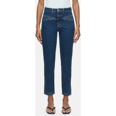 Closed Pedal Pusher Jeans Dark Blue Size: W24L32 | Straight Outlet | Dames | Blauw