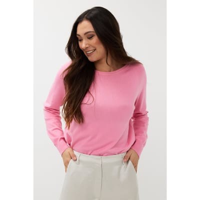 EsQualo Sweater Raglan Basic Knit Rose Größe: S | Pullover Outlet | Damen | Rosa