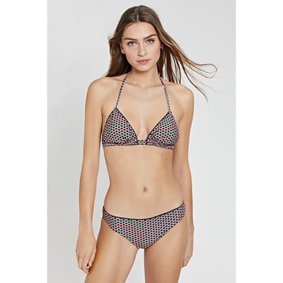 Shiwi Ladies Retro Miniprint Liz Triangle Bikini Bourgondy Aubergi Maat: 34 | Bikini's Outlet | Dames