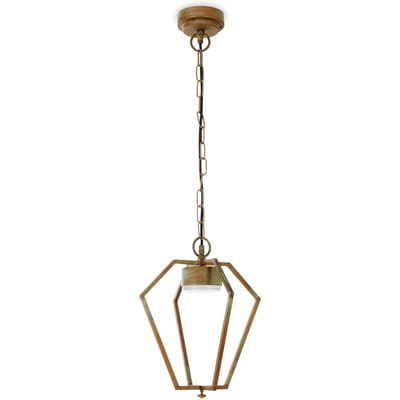 Moretti Luce LED buiten-hanglamp Gemstone 3452 messing/opaal