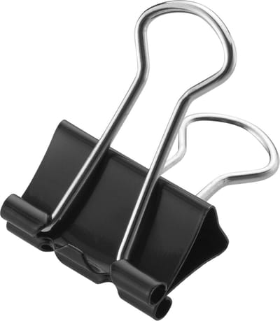 Westcott papierklem - zwart - 19mm - metaal - 12 stuks - AC-E10711