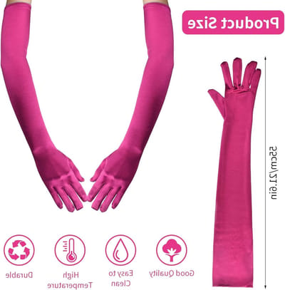 Elegante Lange Opera Handschoenen voor Dames, Vintage Satin Party Handschoenen, Perfect voor Bruiloften, Kostuumfeesten en Gala's in 7 Kleuren