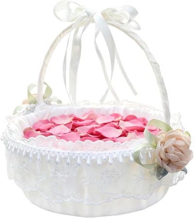 Decoratieve Bloemenmand - Opvouwbare Organizer - Bruiloft Buiten - Romantisch Handvat - 22x8x28cm