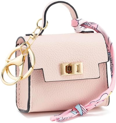 SnelShoppen - Mini Keychain Wallet Mini Bag voor Vrouwen - Creatieve Make-up Tas met Rits - Schattige Roze Sleutelhanger voor Dagelijks Gebruik en Fee