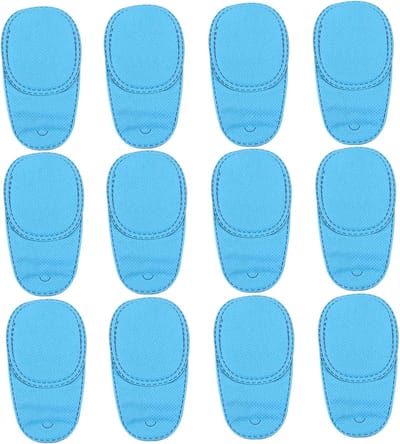 Ooglapjes voor bril - Luie oog patches - Zicht verbetering - Ademend materiaal - 12 stuks - Blauw Zwart