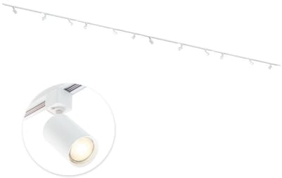 Qub Focus Railverlichting - Wit - 800 cm - I-Vorm - 12x GU10 Spots - Dimbaar - Complete Set