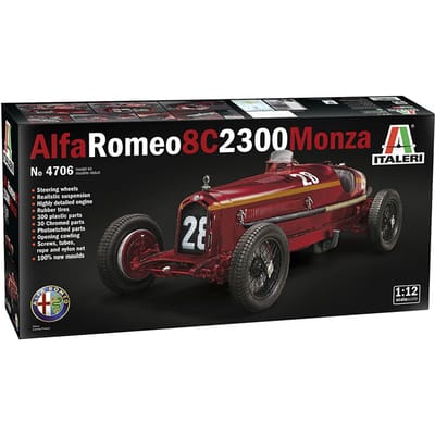 Italeri Modelbouwpakket Militaire voertuigen - 4706 Alfa Romeo 8C 2300 Monza Plastic - 1:12 - Modelbouw