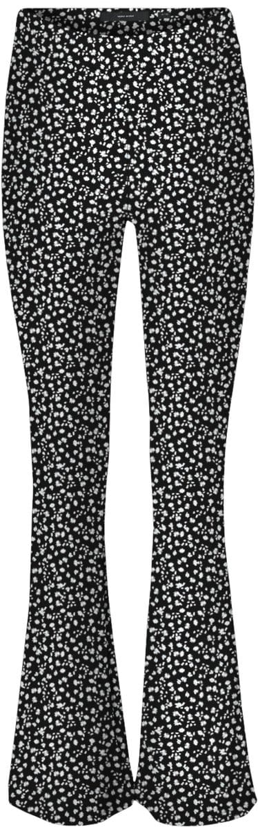 Vero Moda Broek Vmkamma Nw Flared Jersey Print Pant 10221559 Black/maja Snow Dames Maat - W30 X L32