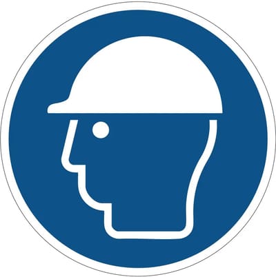 Helm verplicht gebodsbord - M014 | gecoat dibond materiaal | 10 cm