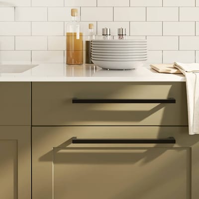 vidaXL - Handvatten - 5 - st - 320 - mm - roestvrij - staal - zwart