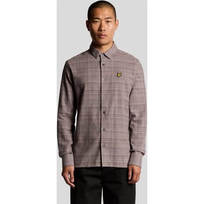 Lyle & Scott Checked Flannel Shirt Gull Grey/bottle Brown Taglia: S | Camicie Business Outlet | Uomo | Marrone