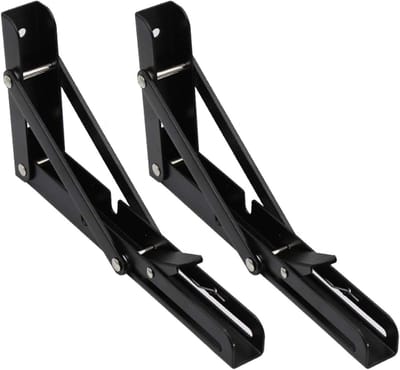 Opvouwbare Plankbeugels - Wandsteunen Driehoek - Ruimte Besparen - Zware Belasting 150kg - 20 Inch - Zwart