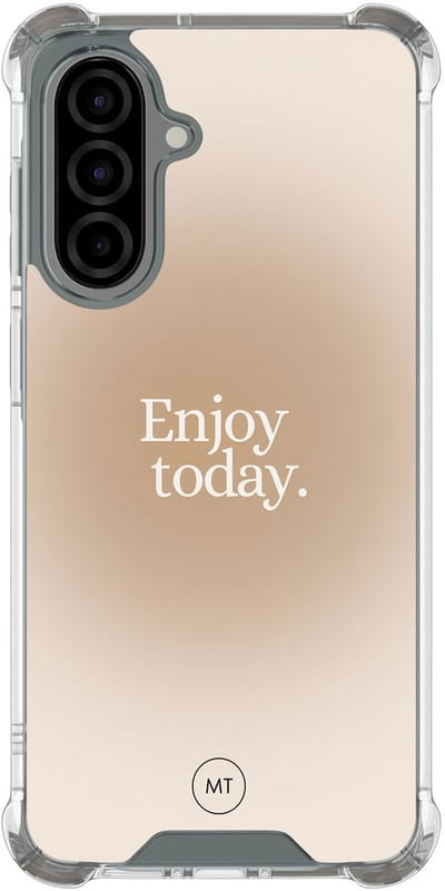Hoesje (shockproof) geschikt voor Samsung Galaxy A36 - Enjoy today - Extra sterke case - TPU/polycarbonaat - Natuur - Beige, Groen, Transparant