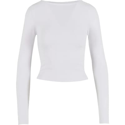 Dames-T-shirt met lange mouwen Urban Classics Ruffled Super Slim
