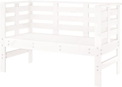 Tuinbank Hout - Buitenbank Parkbank - Genieten Buiten - Massief Hout - 111.5 cm - Wit