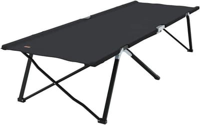 Campingbed Opvouwbaar - Kampeerbed Rebed - Buiten Slapen - Waterafstotende Stof - 206 x 76 cm - Zwart