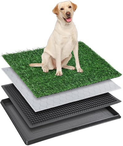 Cosensi- Hondentoilet Kunstgras - 51 x 41 cm - Herbruikbaar - Wasbaar - Puppytoilet - Voor Binnen/Balkon
