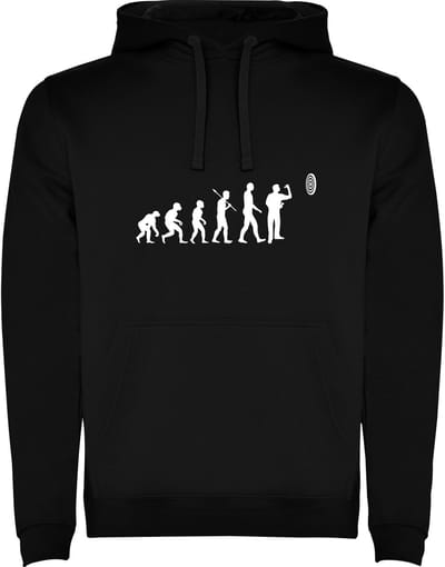 Hoodie Zwart Evolutie Darten - Sport - Humor Maat M