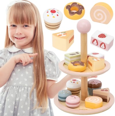 Viga Houten Taartplateau Met Accessoires - UNI