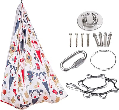 Plafondschommel - Hangmat Pod - Binnen Spelen - Antislip Grip - 280x150 cm - Toy print