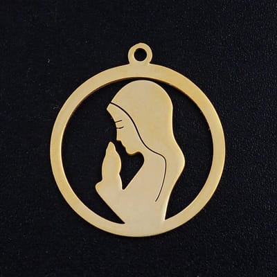 Ketting met hanger Maria goudkleur