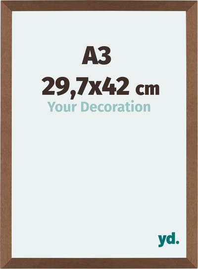 Your Decoration - Fotolijst A3 29,7x42 cm - MDF - Koper Decor - Mura