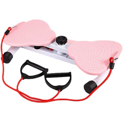 Taille Draaiend Fitnessapparaat Staand Buikspieroefenbord voor Voetmassage Gewichtsverlies Roze