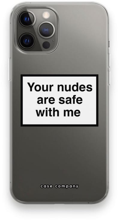 Case Company® - Hoesje geschikt voor iPhone 12 Pro Max hoesje - Safe with me - Soft Cover Telefoonhoesje - Bescherming aan alle Kanten en Schermrand
