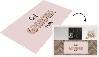 Keukenloper - Loper keuken - Spreuken - Quotes - Best Grandma Ever - Oma - Oma cadeau - Quotes - Moederdag - 120x60 cm - Keukenloper vinyl