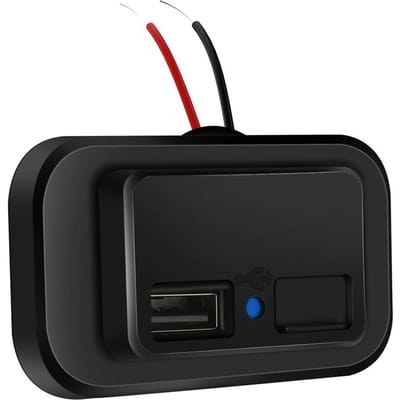 Dubbele USB-uitgangen 3.1A Auto Oplader Adapter Stopcontact 12-24V met Stofkap voor Auto Bus Vrachtwagen Camper zwart