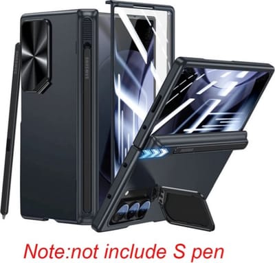 Super Stevige Luxe Hoes Geschikt voor Samsung Galaxy Z Fold 6 - Met Camera Stand, Schermbeschermer, Volledige Hinge Bescherming, S Pen Slot, Schokbestendig, Anti-Drop, Premium Beschermhoes