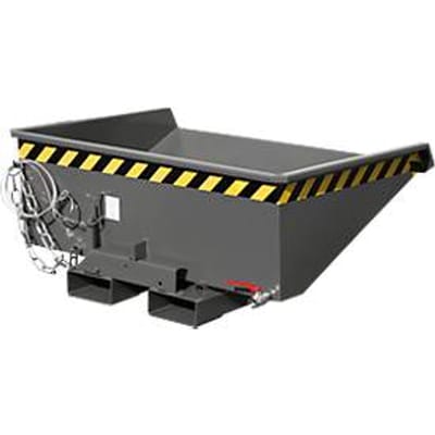 Mini spanencontainer type EXPO-E 275, kabelbediend kantelproces, capaciteit 0,275 m³, tot 750 kg, muisgrijs RAL 7005