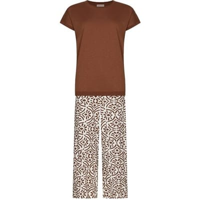Pastunette - Pyjama - Terra Luna - Katoen - Bruin - Maat 50