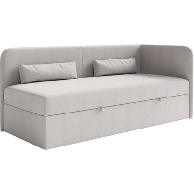 Jeugdbed Cambrils chenille rechts 90 x 200 cm met opbergruimte | NADUVI Collection