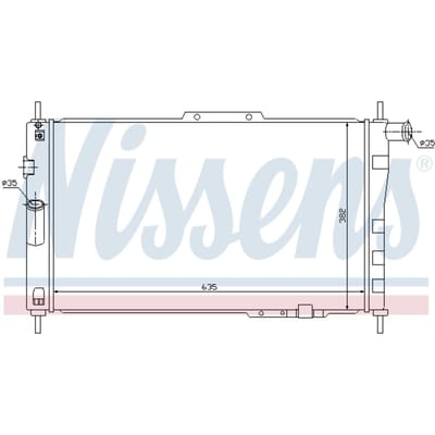 Radiator, motorkoeling NISSENS 61656